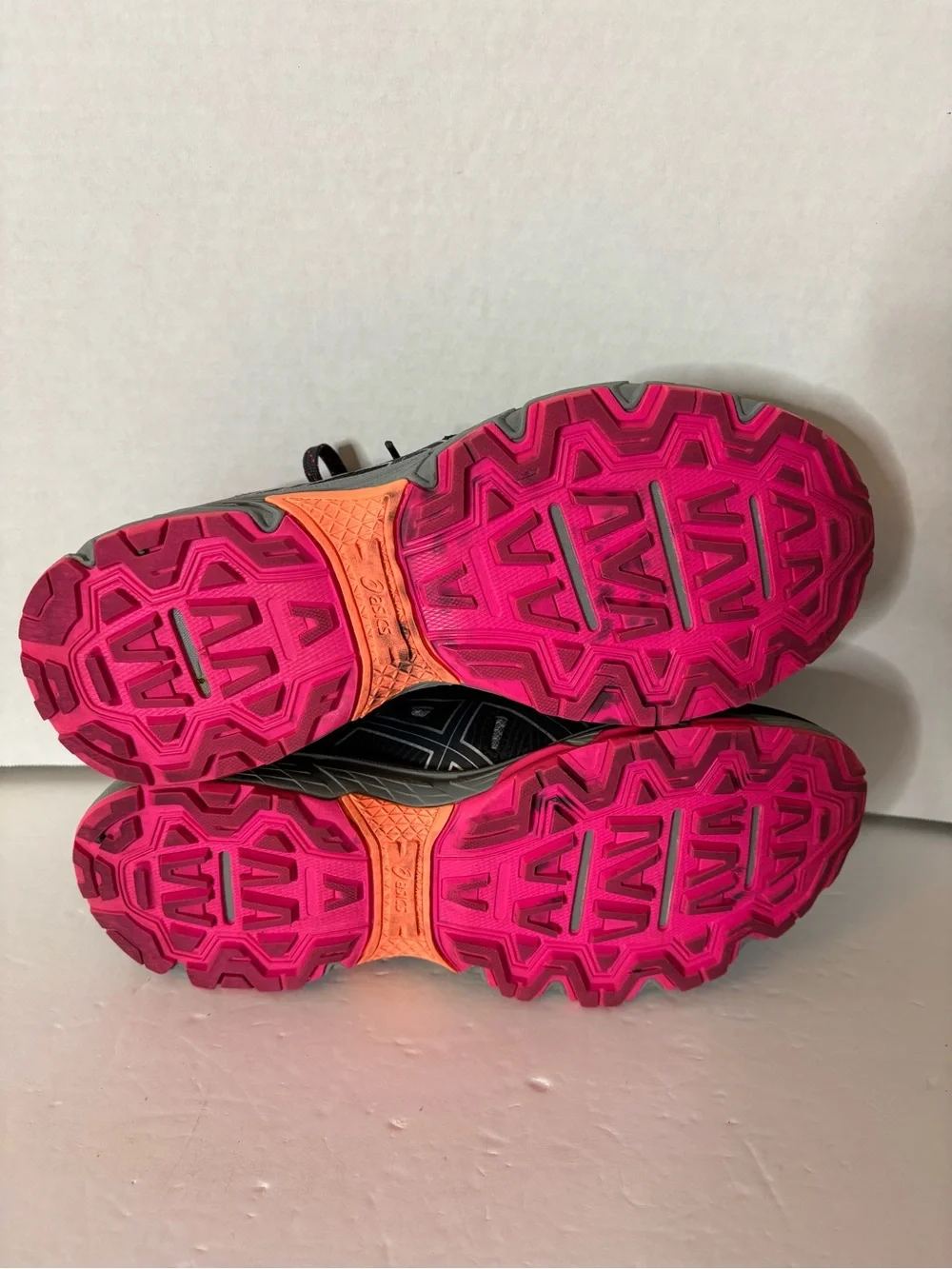 Asics Gray and Hot Pink Women's Athletic Running Shoes